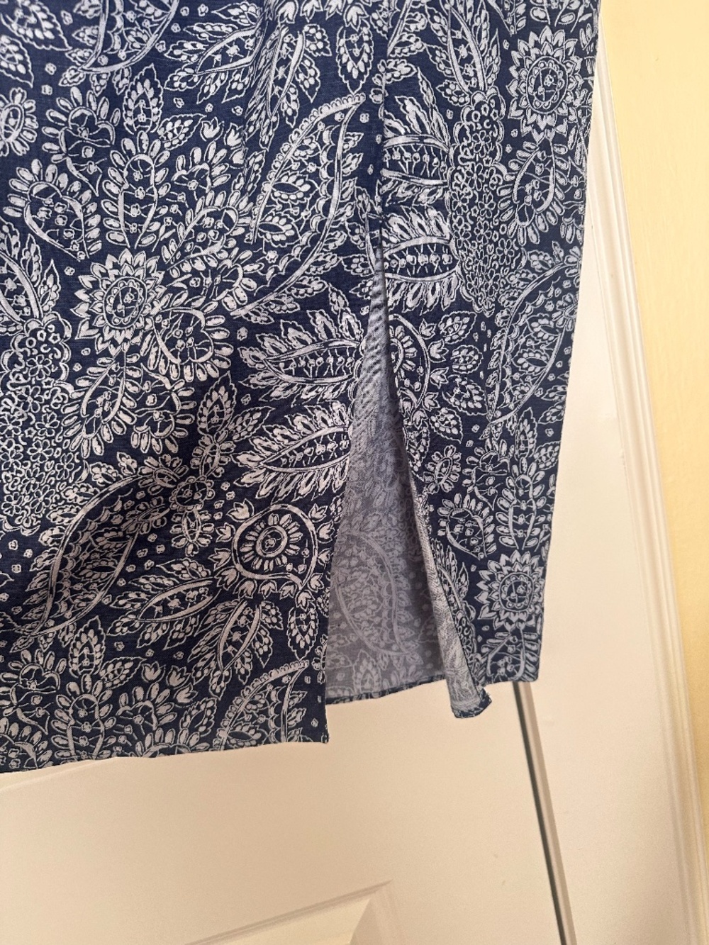 Madewell linen blend midi skirt with twist waist - Picture 3 of 6